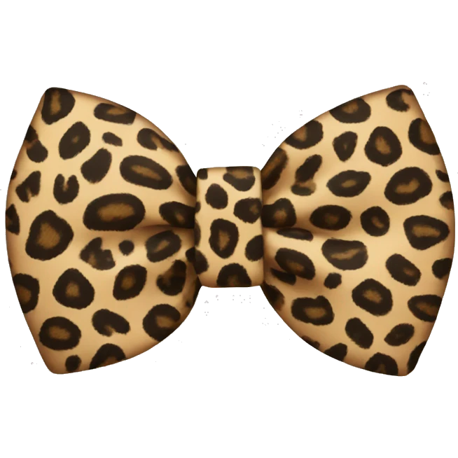 leopard print bow emoji
