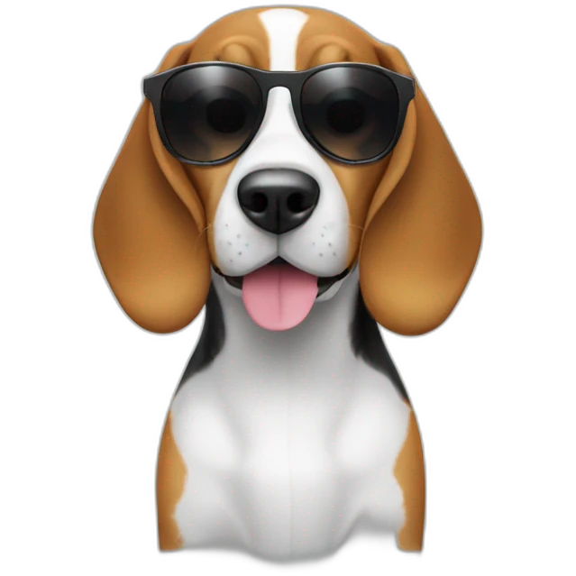 Beagle with sunglasses emoji