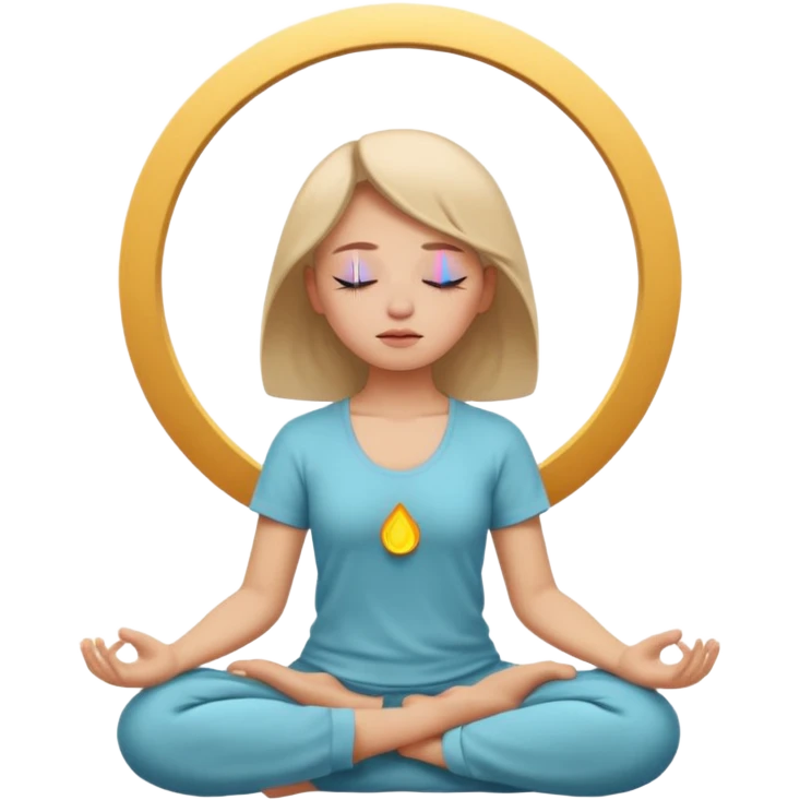 girl meditation eyes closed emoji