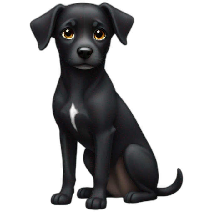 black slim female dog emoji
