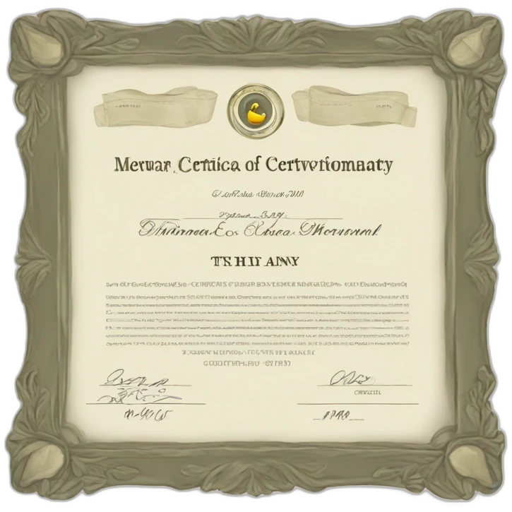 business Certificate emoji