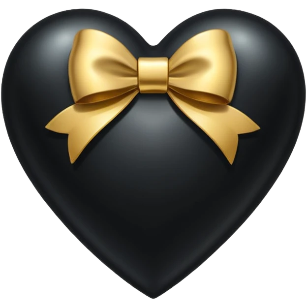 black heart with a gold bow emoji