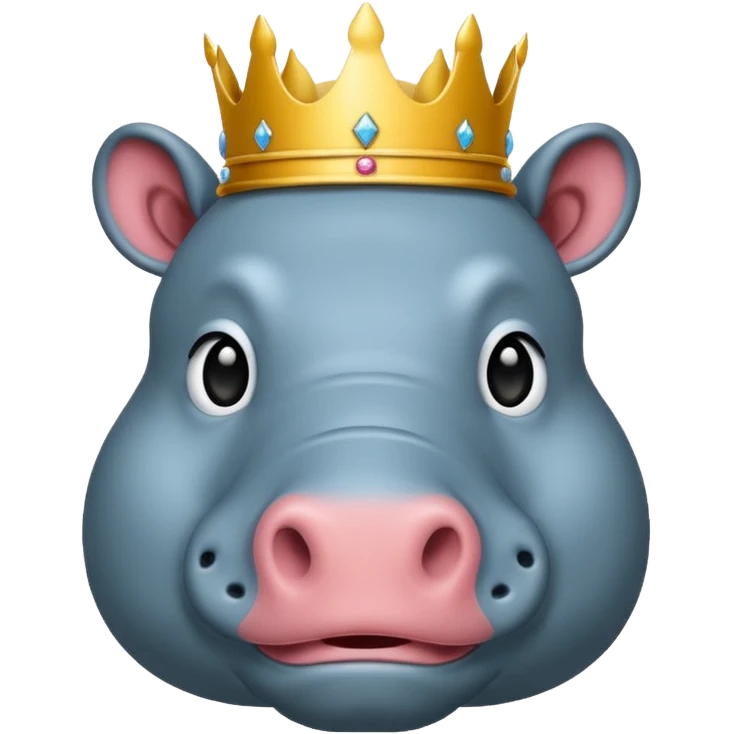 king hippopatamus emoji
