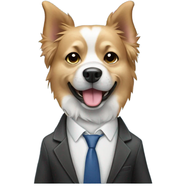 Dog with a blazer emoji
