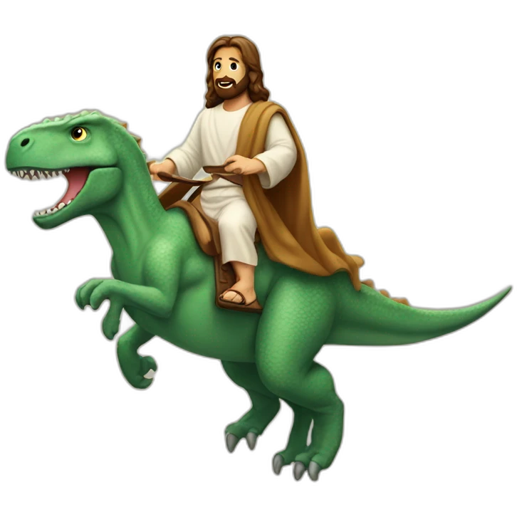jesus-riding-dino emoji