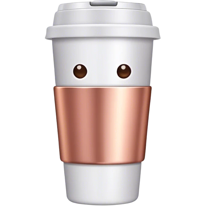 Rose gold coffee tumbler emoji