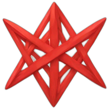 Six pointed red intersecting triangles emoji