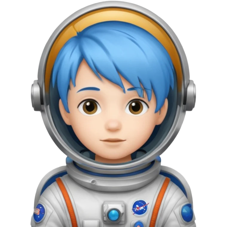 kid astronaut with blue hair emoji