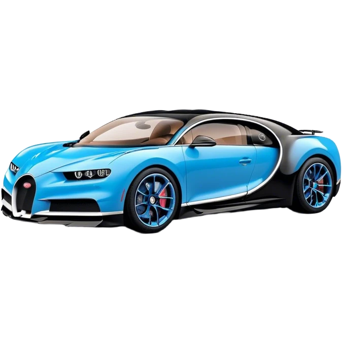 Bugatti Chiron - Bugatti (Model Year: 2022) (Iconic colour: Blue and black) emoji