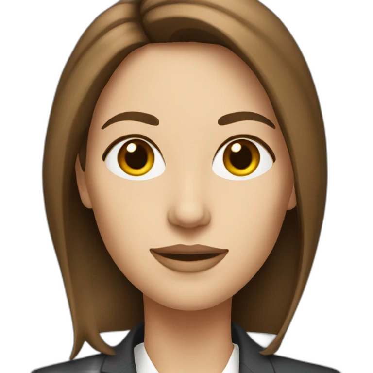 white woman executive with brown hair emoji