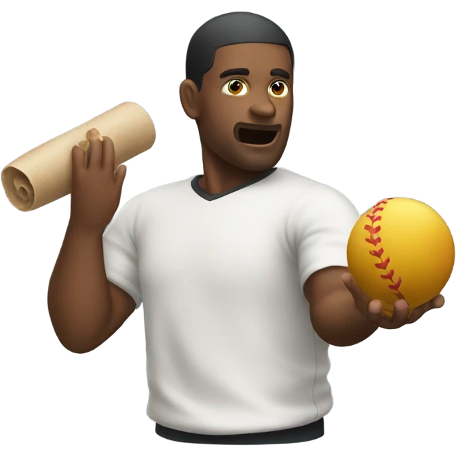 Throwing a roll emoji
