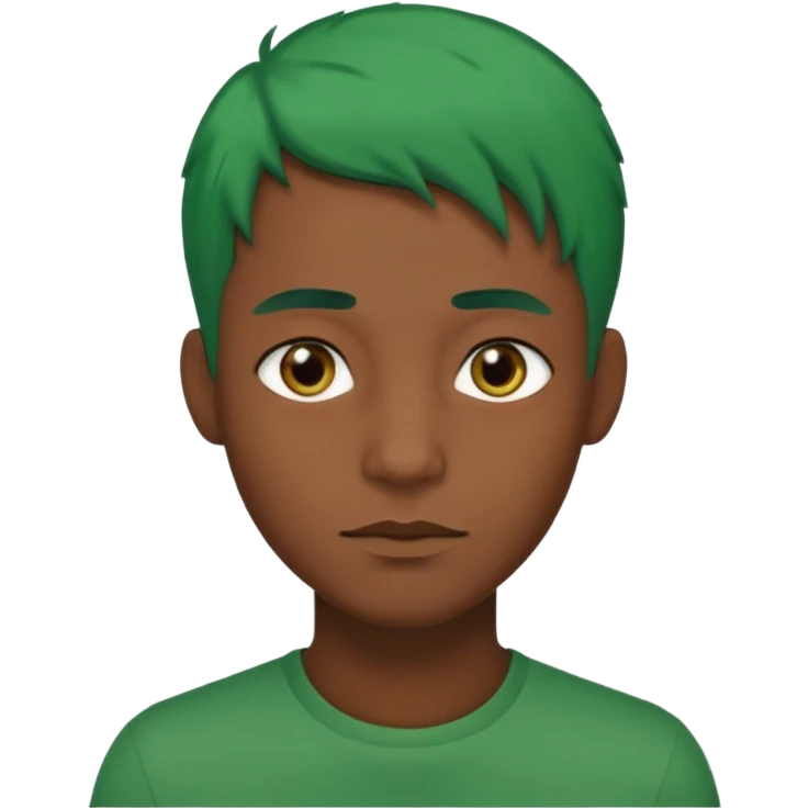 green haired black man emoji