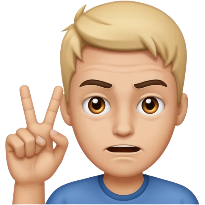 Emoji with mad face and L hand signal at forehead emoji