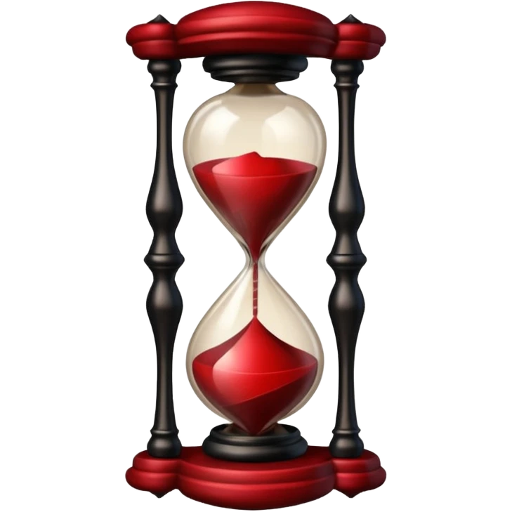 heart with a gothic hourglass emoji