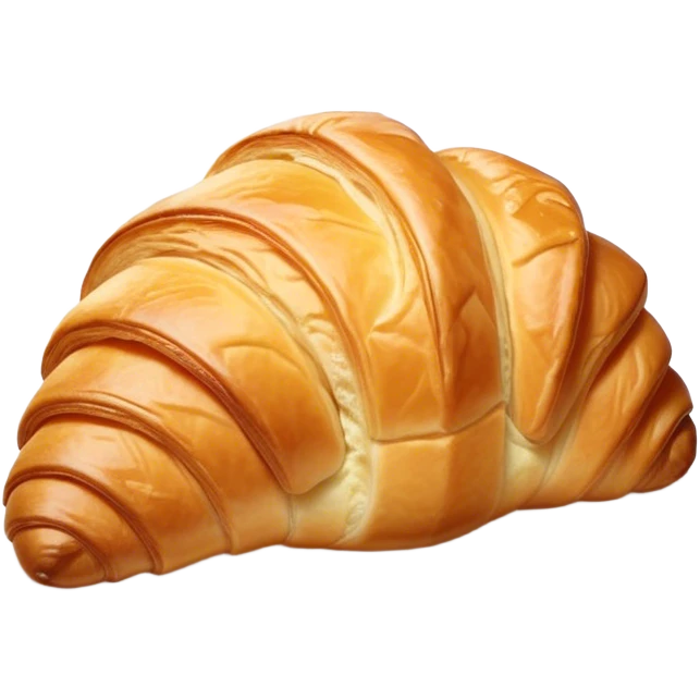 Cinematic Realistic Croissant Pastry Emoji, depicted as a flaky, buttery crescent with a golden, crisp exterior rendered with exquisite detail and warm, inviting lighting. emoji