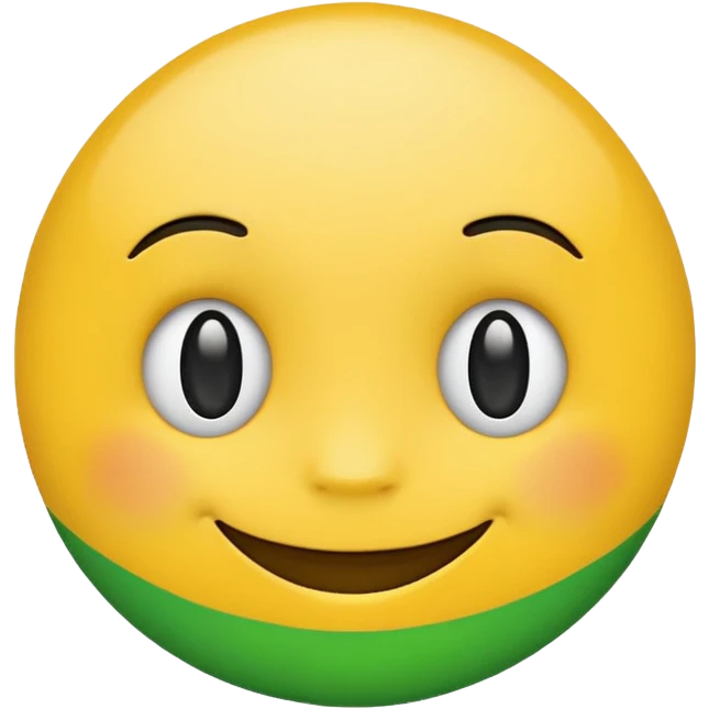 Create me a half yellow and half green emoji  emoji