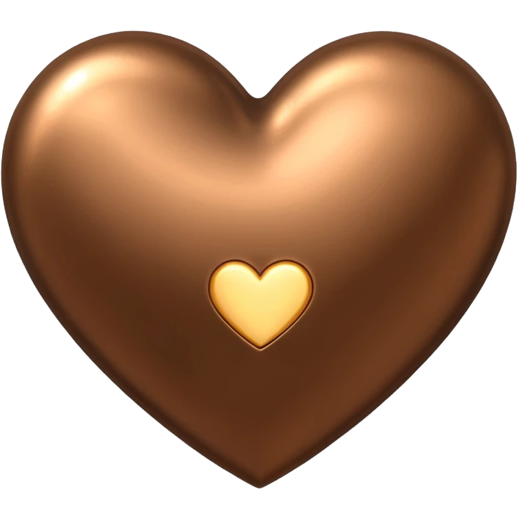 heart with a metallic bronze finish emoji