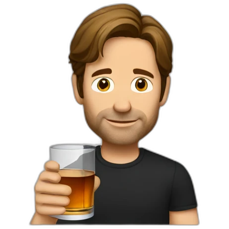 hank moody holds a glass of whisky emoji