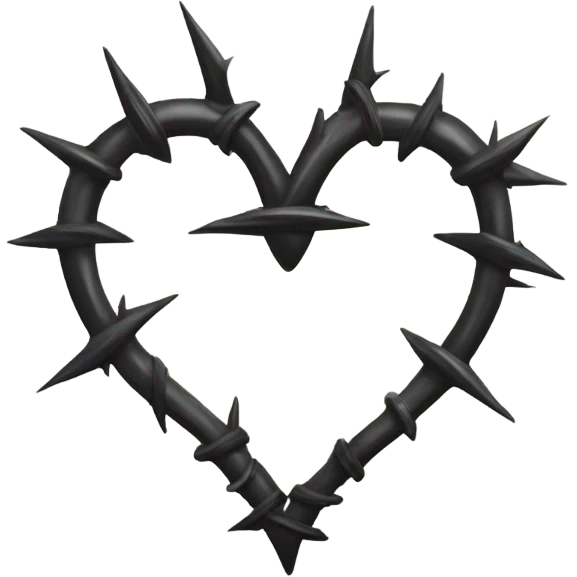 black heart with thorns emoji