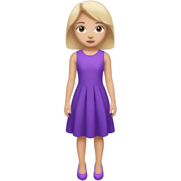 👗🧍‍♀️ merge this emojis the dress should be purple on a girl full picture emoji