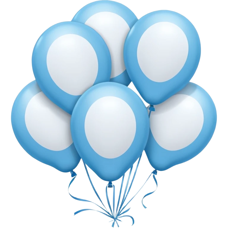 that the balloons be light blue and white emoji