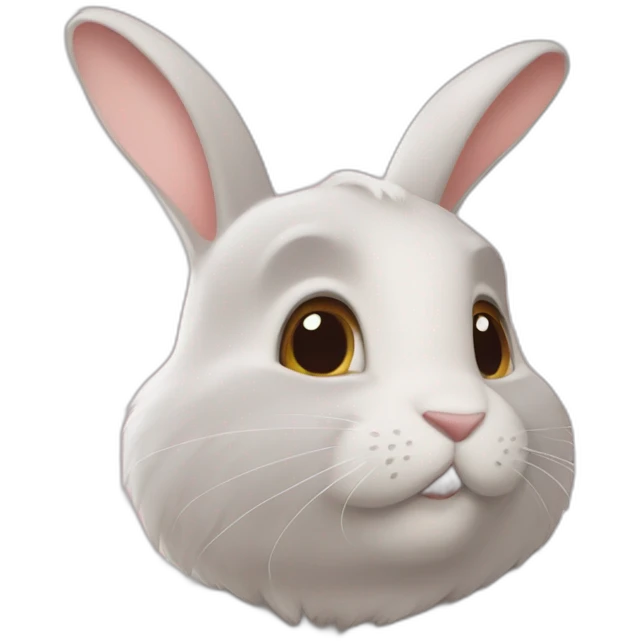 Lapin qui fait un câlin à un chat emoji