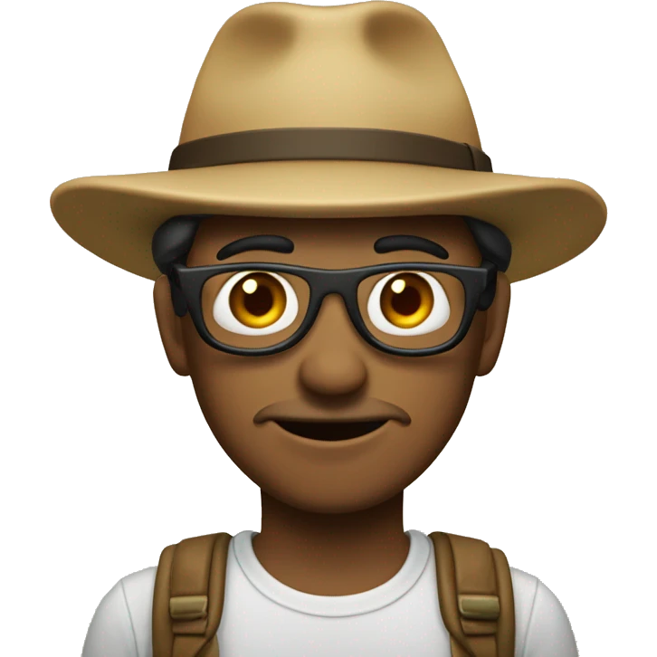 Chico con gorra fumando emoji