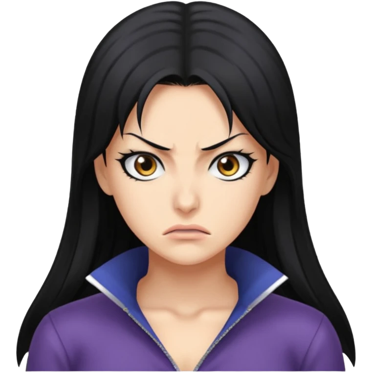 Nico Robin with an angry expression emoji