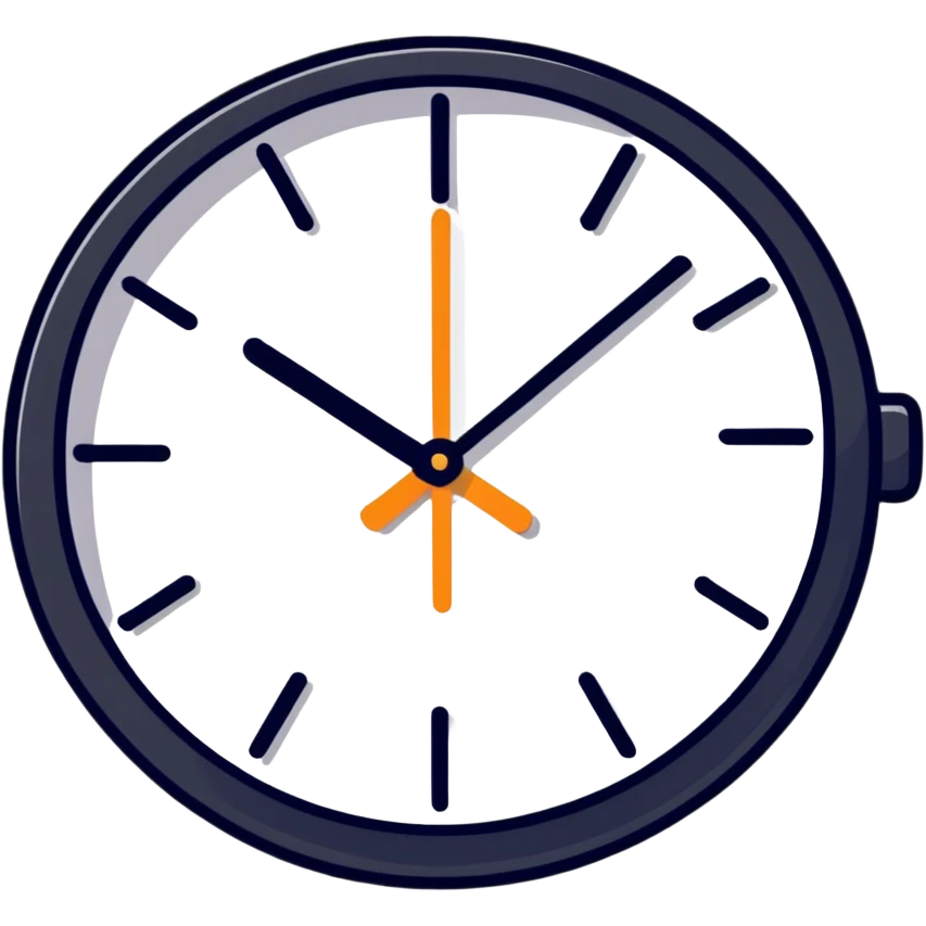 cute and playful aesthetic pink clock with white outline emoji