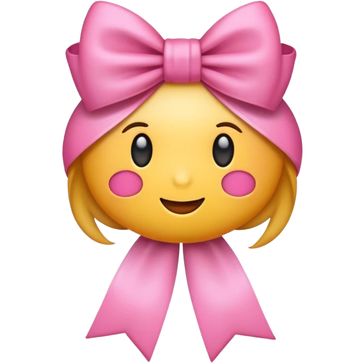 Recreate 🥰 emoji with 🎀 emoji