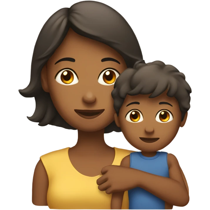 A mother with her boy emoji