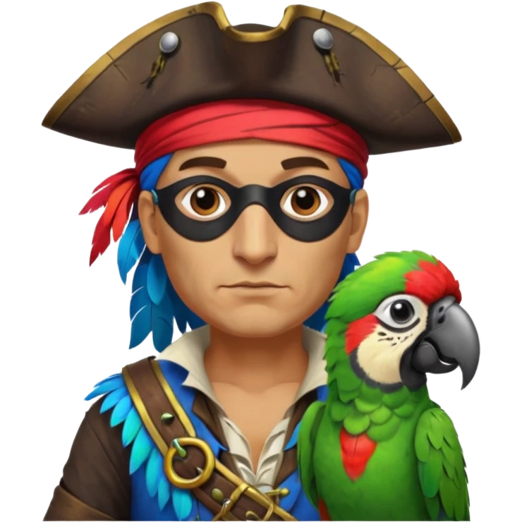 pirate and parrot emoji