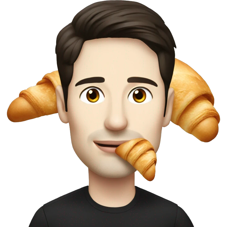 Pavel durov eats croissant emoji