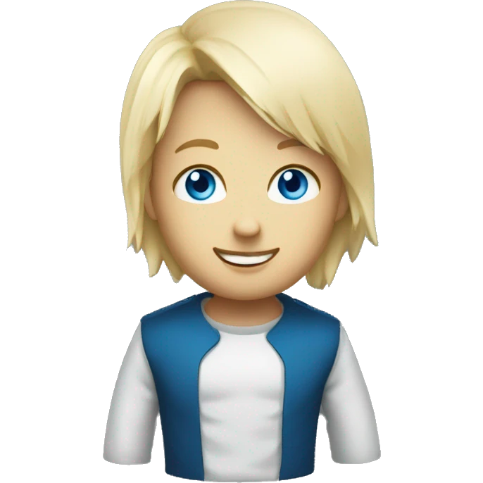 blong with blue eyes working at profitero emoji