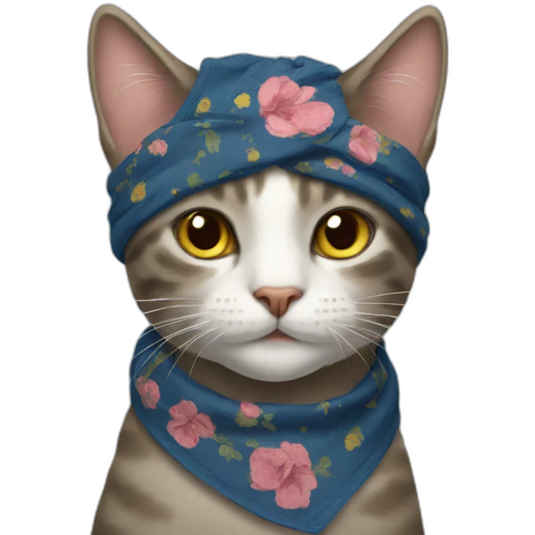 cat with a bandana emoji