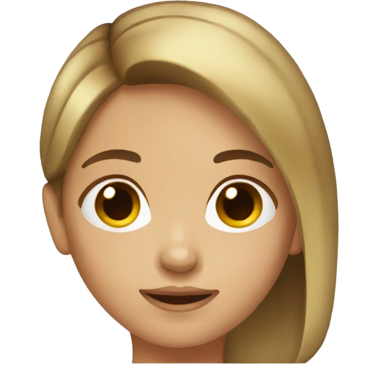 Girl with brown hair with blonde highlights emoji