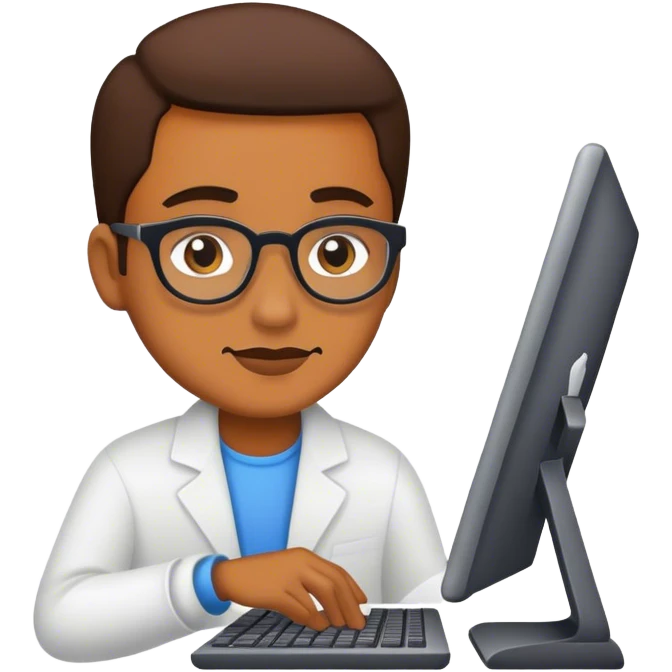 an artist on a computer emoji