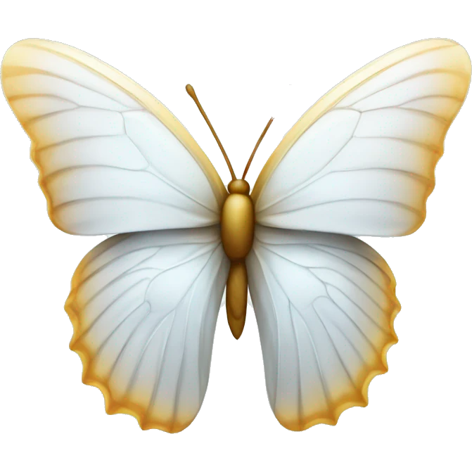 Mariposa blanca con brillo  emoji