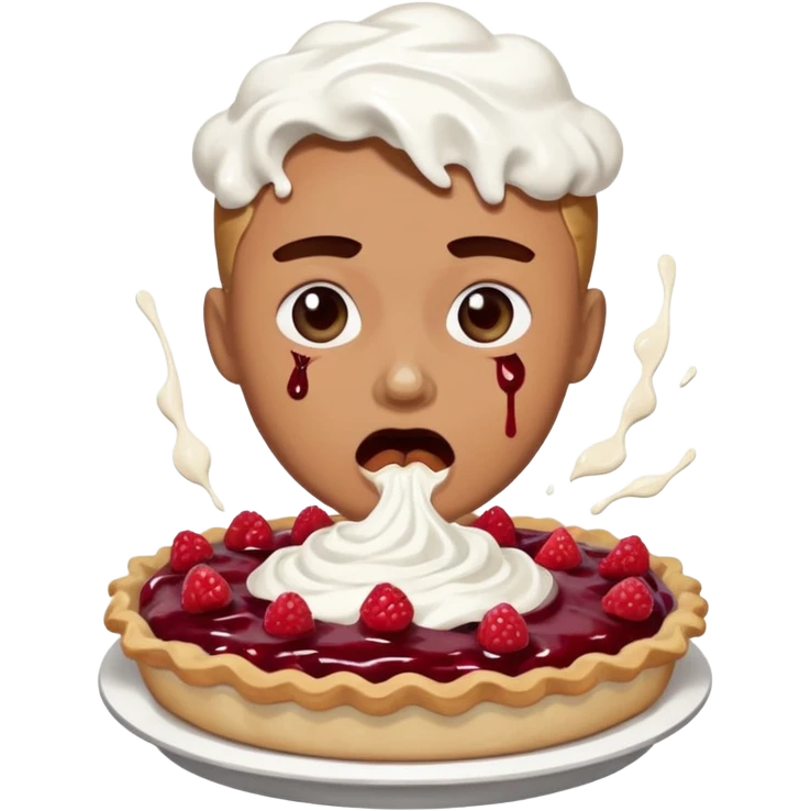 person getting hit in the face with a pie emoji