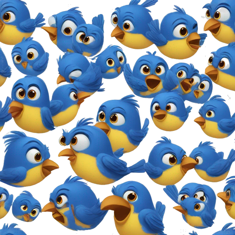 pixar blue birds emoji