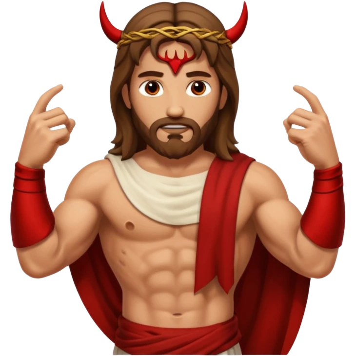 Jesus defeated the devil emoji