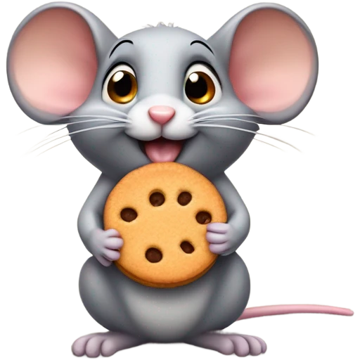 This Cute-mouse holding a jaffa-cookie emoji