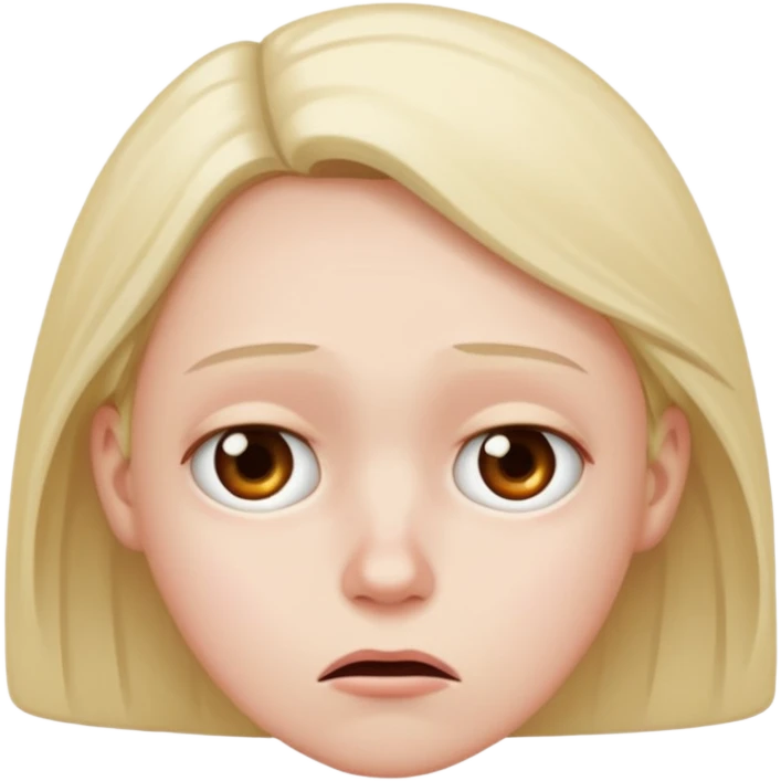 Worried face emoji
