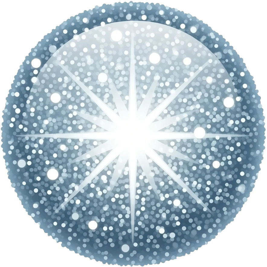 crea un emotiocno de destellos brillantes, sin cara emoji