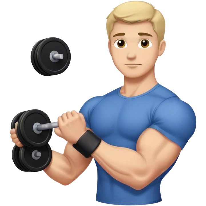 man weighted wrist curl emoji