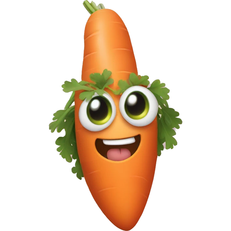 Make a carrot with love eyes emoji