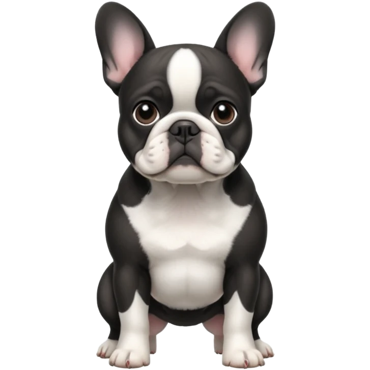 Чёрно Белый французский бульдог  emoji