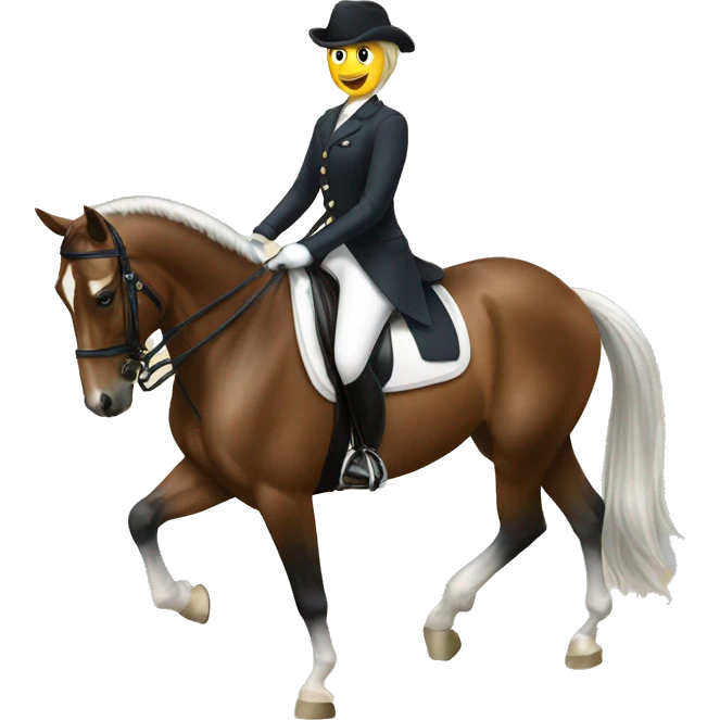 horse doing dressage emoji