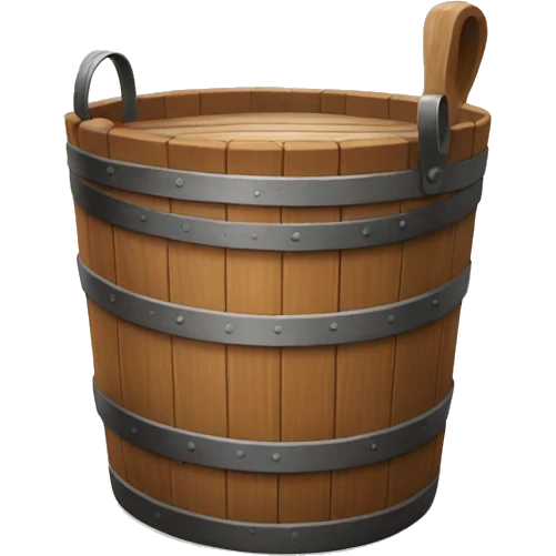 Sauna wood bucket  emoji