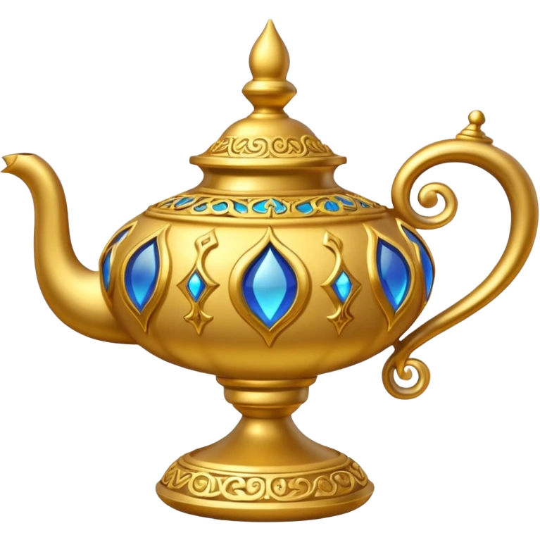 A hyperrealistic Magic lamp emoji